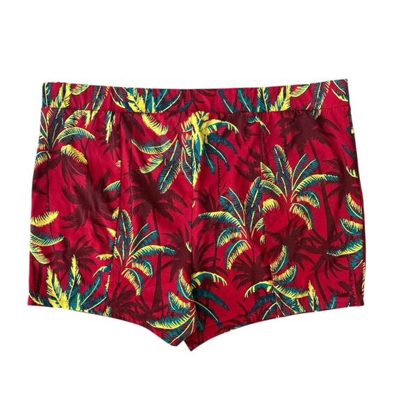 Torrid Tropical Red Green Swim Shorts Bottoms Size 5 - Picture 2 of 3
